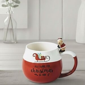 NEW Christmas Reindeer Holiday Mug- "All I Want For Christmas Is You"